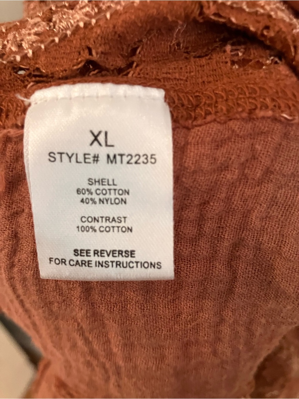 Oli & Hali Lace Button-Up Shirt Jacket in Terracotta NWOT - Picture 9 of 9